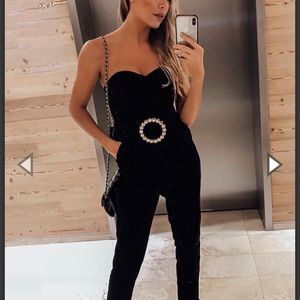 Adelyn Rae Hayden Strapless Jumpsuit